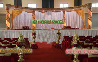 NEW WEDDING GOLDEN CRYSTAL STAGE SET