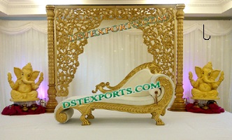 HINDU WEDDING GOLD STAGE SET