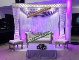 LATEST ASIAN WEDDING CRYSTAL STAGE SET