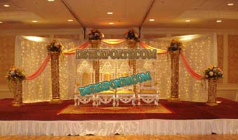 MUSLIM WEDDING GOLDEN LIGHTED STAGE SETS