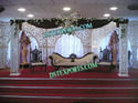 MUSLIM WEDDING STAGE WITH CARVED BACKDROP
