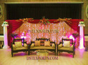 MUSLIM WEDDING STAGE WITH BLACK FURNITURE