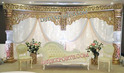 WEDDING GOLD CRYSTAL FIBER PILLARS STAGE