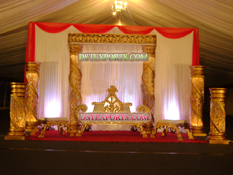 LATEST WEDDING CRYSTAL GOLD STAGE