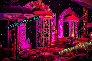 WEDDING PEACOCK MEHANDI STAGE