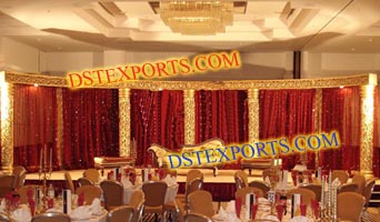 WEDDING GOLDEN CARVED STAGE SET