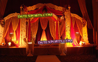 INDIAN WEDDING CARVED PEACOCK MANDAP