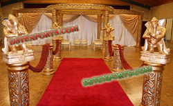 WEDDING GOLDEN CARVED STYLE MANDAP