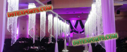 WEDDING LIGHTED HANGING CRYSTAL PILLARS