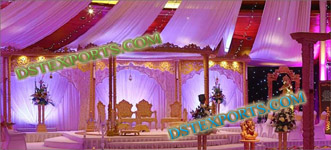 WEDDING TWIN WOODEN MANDAP SET