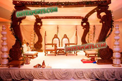 INDIAN WEDDING SQUARE WOODEN MANDAP SET