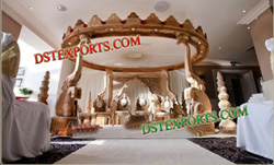 INDIAN WEDDING WOODEN ELEPHANT MANDAP SET