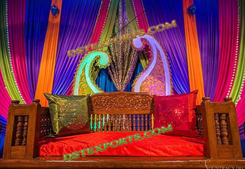WEDDING COLOURFULL MEHANDI STAGE SETS