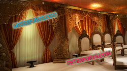 INDIAN WEDDI NG WOODEN CARVED PILLAR STAGE