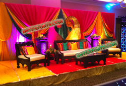 PAKISTANI MEHANDI STAGE SET