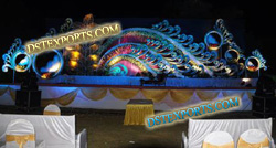 RADHE KRISHAN STYLE WEDDING BEAUTIFUL STAGE
