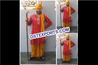 WEDDING PUNJABI DARBAN FIBER STATUE