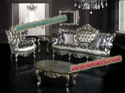 WEDDING SILVER CARVED SOFA SET