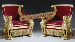 REDDISH ROYAL KING THRONE SET