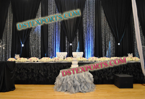 WEDDING BLACK CRYSTAL BACKDROPS