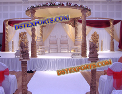 WEDDING WOODEN SPIRAL MANDAP