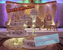 ASIAN WEDDING WOODEN CARVED STAGE