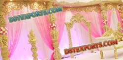 TRADITIONAL INDIAN WEDDING WOODEN STAGE