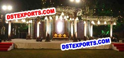 WEDDING CRYSTAL MANDAP WITH CRYSTAL BACKDROPS