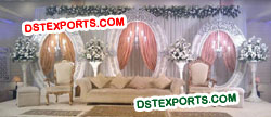 WEDDING STAGE WITH OVAL BACKDROP FRAMES