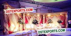 BEAUTIFUL WEDDING GOLD CRYSTAL STAGE