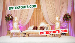 ASIAN WEDDING STAGE GOLD FURNITURE