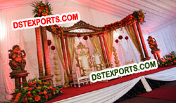ASIAN WEDDING WOODEN HALF MOON STAGE