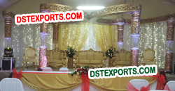 WEDDING GOLDEN CRYSTAL BUTTERFLY MANDAP