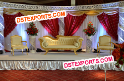 INDIAN WEDDING GOLD STAGE SET