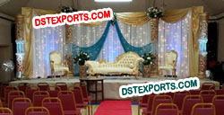 ASIAN WEDDING GOLD CRYSTAL STAGE SET