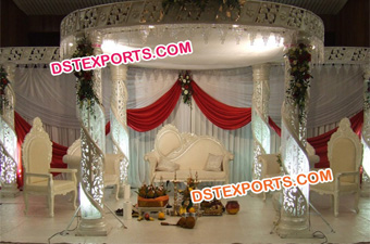 Hindu Wedding Fiber Crystal Mandap