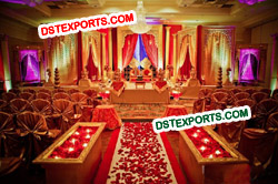 TRADITIONAL INDIAN WEDDING GOLD STAGE