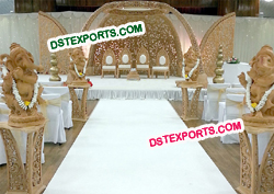 WEDDING HAND CARVED WOODEN MANDAP