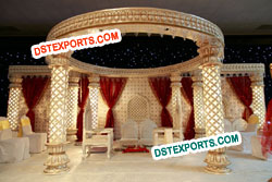 WEDDING CARVED LIGHTED MANDAP