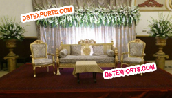 MUSLIM WEDDING GOLDEN SOFA SET