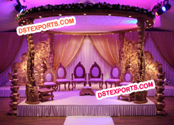 INDIAN VIVAH WOODEN PEACOCK MANDAP
