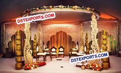 WEDDING WOODEN SWAN MANDAP SET