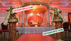 WEDDING GOLD CARVING MANDAP SET