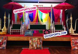 PUNJABI WEDDING MEHNDI STAGE SET