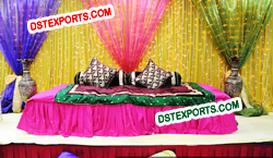 WEDDING MEHANDI STAGE BACKDROP CURTAINS