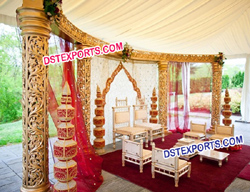 WEDDING GOLDEN OPEN MANDAP