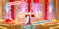 WEDDING STAGE WITH FLOWER BACKDROP