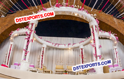 WEDDING SIX PILLAR WOODEN MANDAP