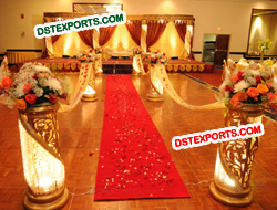 HINDU WEDDING GOLD CRYSTAL STAGE