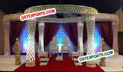 WEDDING CRYSTAL MANDAP WITH LED LIGHTS